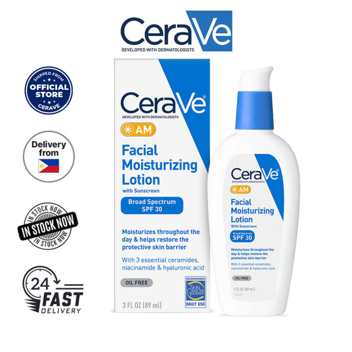 CeraVe AM Facial Moisturizing Lotion 89ml SPF 30 For All Skin Types ...