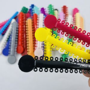 40 Sticks/Pack Dental Orthodontic Ligature Ties Elastomeric Colorful Elastic O-rings Braces Rubber Bands Tools