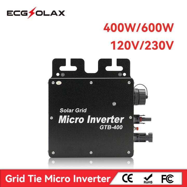 ECGSOLAX 400W 600W Solar Micro Inverter Grid Tie Pure Sine Wave Solar ...