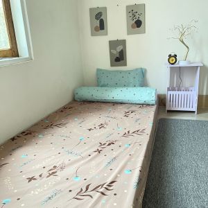Seprei Sprei Promo Terlaris Motif Bunga Aesthetic Ala Korea Katun Hitam Free Sarban & Sargul Uk Double Single 120x200 180x200