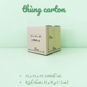Kích thước 15x15x15 cm Combo 50 hộp carton đóng gói hàng hóa
