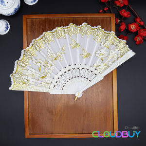 Wedding Dance Party Fashion Hand Fans For Chinese Style Flower Folding Hand Held Fan Lace