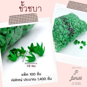 (แพ็ค100ชิ้น) ขั้วดอกไม้พลาสติก ก้นดอกไม้ ขั้วชบา ขั้วมะเขือเทศ ขั้วสตอเบอรี่ ขั้วกุหลาบ ขั้วมะเขือ ก้นกุหลาบ พับเหรียญ