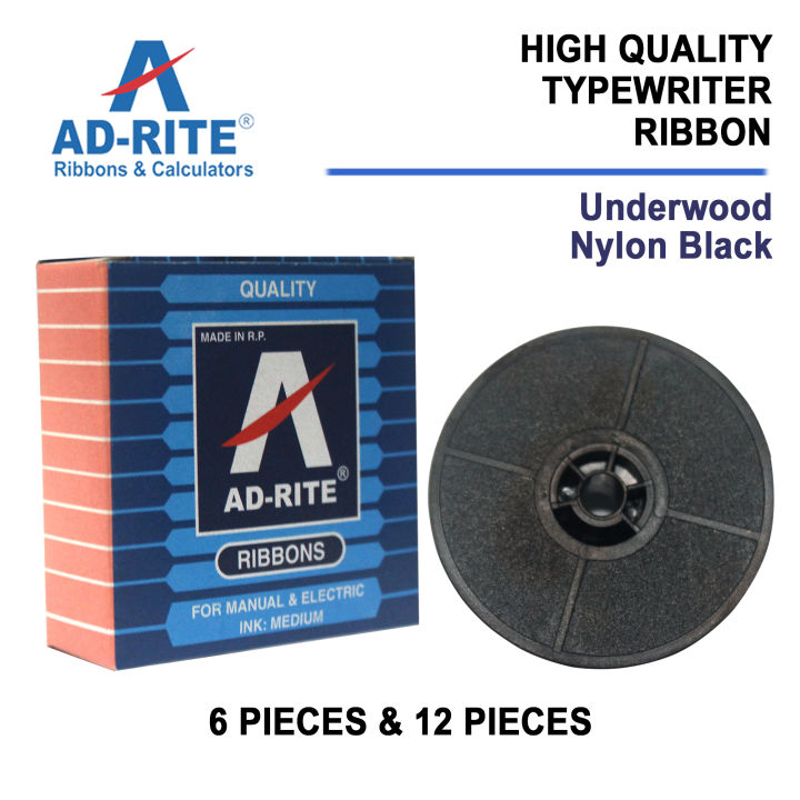TYPEWRITER RIBBON AD-RITE UNDERWOOD TYPEWRITER RIBBON INK RIBBON NYLON ...