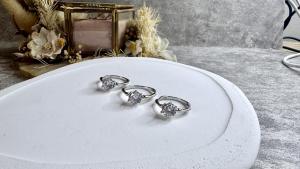 Cincin Wanita Diamond - Anti Karat - Anti Luntur - Fashionable - Silver 925