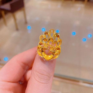 แหวนทอง 0.6 กรัม ทอง 96.5% มีใบรับปแหวนหัวใจนกยูงสำหรับของขวัญกล่องฟรี