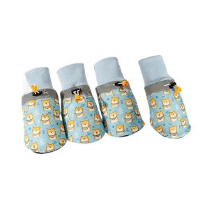 ER52858 4pcs/set นุ่มนุ่มๆ ที่คลุมเท้าสุนัขขนาดใหญ่ ระบายอากาศได้ระบายอากาศ กันลื่น รองเท้าสำหรับสุนัข รองเท้าสูงสำหรับสัตว์เลี้ยง ปรับได้ปรับได้ รองเท้ากันลื่นสำหรับสุนัข สำหรับสี่ฤดู