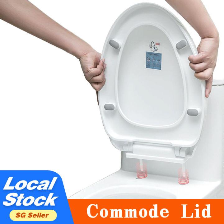 Sg Ready Stock Toilet Seat Cover Lid Quick Release Silent Slow Close Durable Thick Sturdy