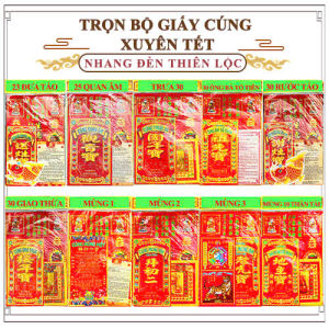 MỚI Combo 10 Giấy Cúng Xuyên Tết 2026 Kèm Bài Khấn Mang May Mắn Tài Lộc Cho Gia Đạo - Hàng Mã Thiên Lộc Đồ Thờ Cúng