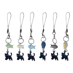 Mèo Keychain Acrylic Hợp Kim dây móc Điện thoại Phụ kiện treo lòng thòng thích hợp cho nữ phụ nữ sinh viên du lịch hiện tại