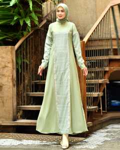 SIGAWA-(COD) Gamis Wanita Terbaru 2022 Motif Polos Bahan Ceruty Babydoll Grade A Real Pict