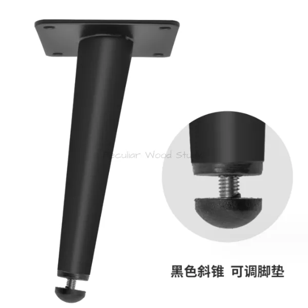 Peculiar Wood (400mm / 16” inches Height) Wrought Iron Oblique Cone