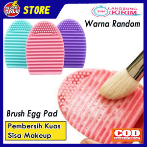 [Flashsale] Brush Egg Pad Alat Pembersih Kuas Makeup Brush Cleaner Bahan Silikon