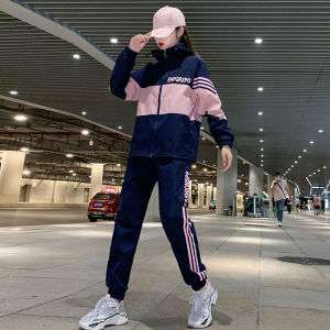 la Womens Sportswear Suit 2024 Spring Autumn and Winter New Trendy Casual Fashionable Stylish Sweater Student Running Two-Piece Set