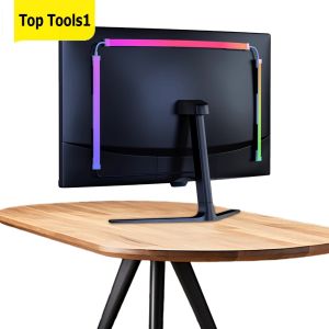 RGB LED Strip Lights for Computer Screens with Dynamic Color Changing and Music Sync
