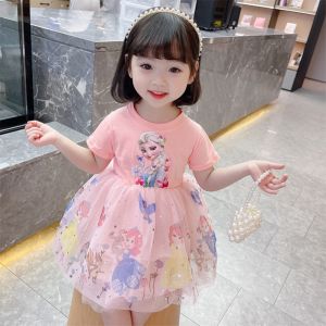 Đầm công chúa Elsa voan phồng xinh xắn dễ thương cho bé gái 10-28 kg