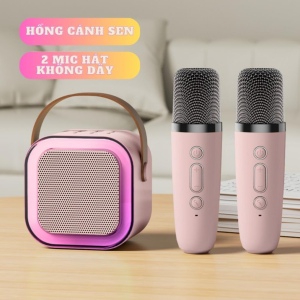 Loa Bluetooth không dây miniK12 kèm 2 micro thiết kế di động phù hợp cho những buổi họp mặt gia đình