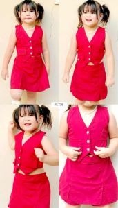 FREE SHIPPING & COD Casual Classy Elegant  Summer Wear GIRL Chaleko Vest and Skort  Set Terno for Girl Kids - 4 to 14 years old   classy and elegant timeless classic  timeless piece casual office  party classic piece super kapal ng tela hindi kayo magsi