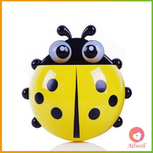 Allwell ที่เก็บแปรงสีฟัน ที่วางแปรงสีฟันลายเต่าทอง การออกแบบติดผนังแบบไม่มีรูพรุน toothbrush holder