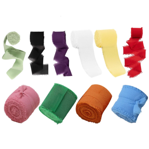 Elegant Torn Chiffon Ribbon for Wedding Decoration Handmade Craft Parties Styling 5 Meter Length