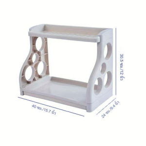 ชั้นวางเครื่องปรุง แข็งแรงทนทาน ประกอบ และติดตั้งได้ง่าย แบบต้องประกอบเอง รองรับน้ำหนัก 10kg ขนาด (ยาว x กว้าง x สูง) 24.5x38x31.5 cm