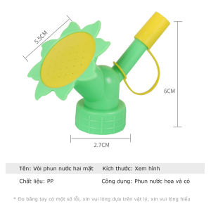 Bình xịt tưới cây bằng nhựa  Đầu vòi tưới cây (ô doa) gắn chai nước 2 đầu tiện lợi có nắp đậy-CA666