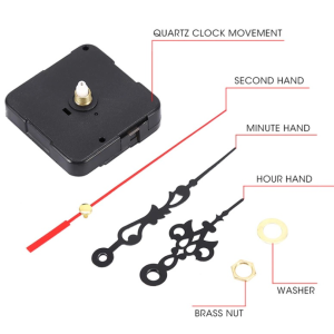 Clock Mechanism Parts Classic Hanging Black With Red Hands Silent Quartz Essential DIY Repair Tool Parts Kit Watch Repair Parts