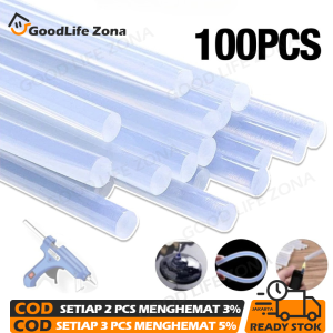 【100pcs】Isi Lem Tembak Glue Stick 20cm x 7mm Refill Hot Melt Lilin Bening Cair Panjang 20 cm