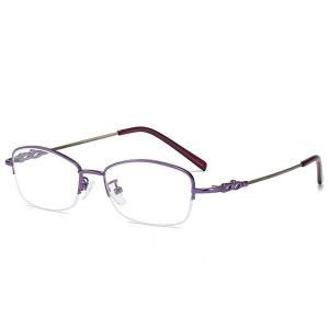 THREADJOY PC Elderly Reading Glasses Titanium Alloy Elastic Half-frame Presbyopic Glasses New Costume Accessory Plain Eyewear Men