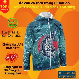 Áo đi câu cá thời trang chống nắng F01 F04 và F11 chất liệu chống tia UV đủ size từ 50-85kg chính hãng D Danido