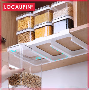 Locaupin Airtight Food Storage Container Clear Pet Kitchen and Pantry Organization Containers Food Dispensers