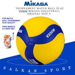 Mikasa Volleyball Tournament Match Ball Play MVA V330W / Size 5 Volley Ball Bola Tampar Official MSSM Soft Match Ball