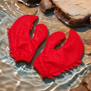 VINEY Funny Crab Pliers Gloves Creative Cartoon Dress Up Mitten Creative Polyester Halloween Mitt Halloween
