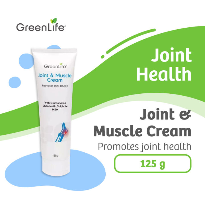 GreenLife Joint & Muscle Cream (Glucosamine, Chondroitin & MSM) 125g
