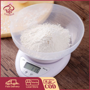 Digital Kitchen Weighing Scale 5KG Electronic Baking with Bowl LED Display Cooking Household for Food Timbangan Scale High-Precision Weight Kilo Grams Kitchen Tool
