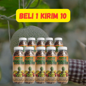 Pupuk zuper booster pupuk organik mempercepat pertumbuhan dan pembuahan (1 paket isi 10 botol)