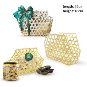 (313-314) RATTAN BASKET FLOWER BOX Weave Rattan Wicker Storage Fruit Rattan Garden Flowerpot Holder Handmade bakul