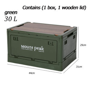 55L/30L Folding Camping Box Waterproof Large Storage Box Stackable Car Container Outdoor Kotak Penyimpan Lipat