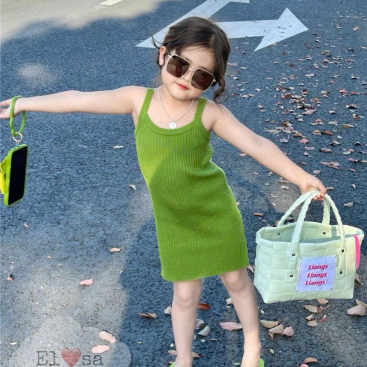 TANOSA Váy kẻ cho bé gái/ Đầm body sang chảnh hottrend mùa hè trẻ em  12-22kg - Gocsandeal