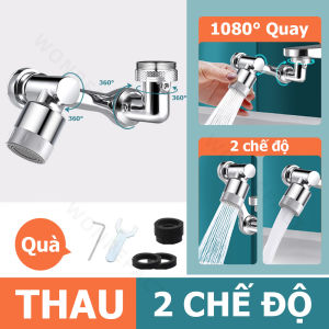 Vòi nối dài bằng đồng thau chống gỉ và bền bỉ. Sản phẩm có kích thước phổ thông và được trang bị dòng nước áp lực. Có hai chế độ điều chỉnh dòng nước và đa chức năng. Có thể xoay 1080 độ để vệ sinh mà không bỏ sót điểm mù.