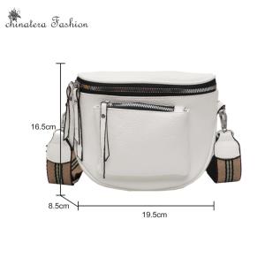 Quest Fashion Women Leather Crossbody Bag Guitar Strap Shoulder Chest Bag Casual Handbag Sling Purse Belt Bum Pouch Girl Stylish Purse