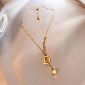 Kalung Titanium Wanita Anti Karat / Kalung Titanium Wanita Liontin D Jurai Aksesoris Perhiasan Import