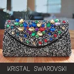Tas Pesta Clutch Kondangan Wanita Swarovski Import Mewah Tas Pesta kondangan Wanita Import Premium Elegan Bahan dasar dari kulit taiga yang sangat kuat Tas Pesta Clutch Kondangan Wanita Elegan Swarovski Import Mewah Wisuda
