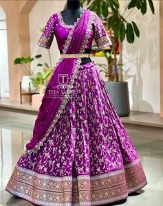 [PRE-ORDER] SEMISTITCHED KANJIVARAM SILK ZARI LEHANGA {ETA:2025-12-31}