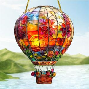 Hot Air Balloon Sun Catcher Hot Air Balloon Window Hanging Acrylic Hot Air Balloon Window Decoration Indoor Window Decors