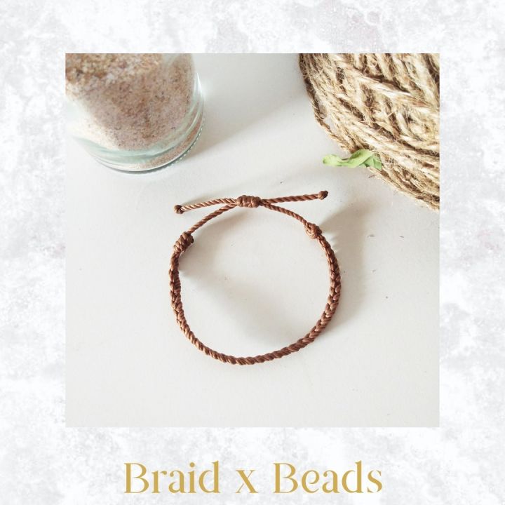 Single Braid Bracelet Nylon Propylene | Gelang Kepang Etnik Aesthetic ...