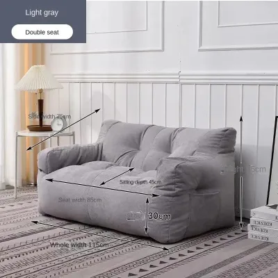 Lazy Sofa Chair Double Seater Sofa Bean Bag Cover with Filling fullset Lazy Chair Kerusi Malas Besar Siap isi 懒人沙发带填充选项