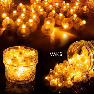 Combo 5 Quả cầu bi led mini - VÀNG ĐẬM ko chớp – Trang trí đồ thủ công handmade lung linh