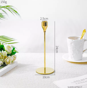 Tempat Lilin Nordic Metal Iron Candlestick Gold Retro Candle Holder Wedding Decor Photo Props