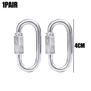 2PCS Quick Link Ring 304 Stainless Steel D-Lock Carabiner Heavy Duty Repair Pet Key Chain for Outdoor Travel Equipment M4/M5/M6